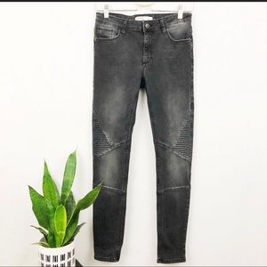 Zara distressed moto jeans 6